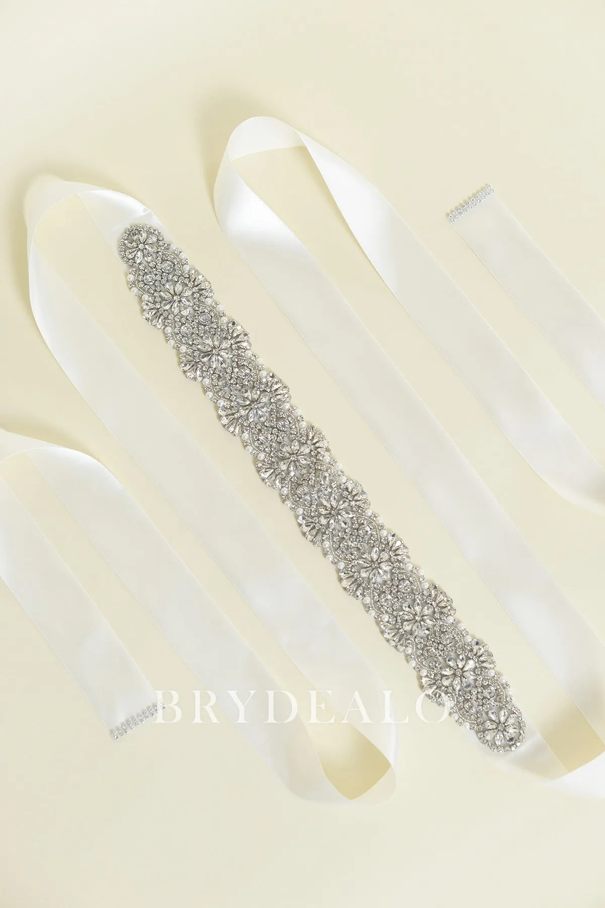 Best Sophisticated Crystals Pearls Bridal Sash