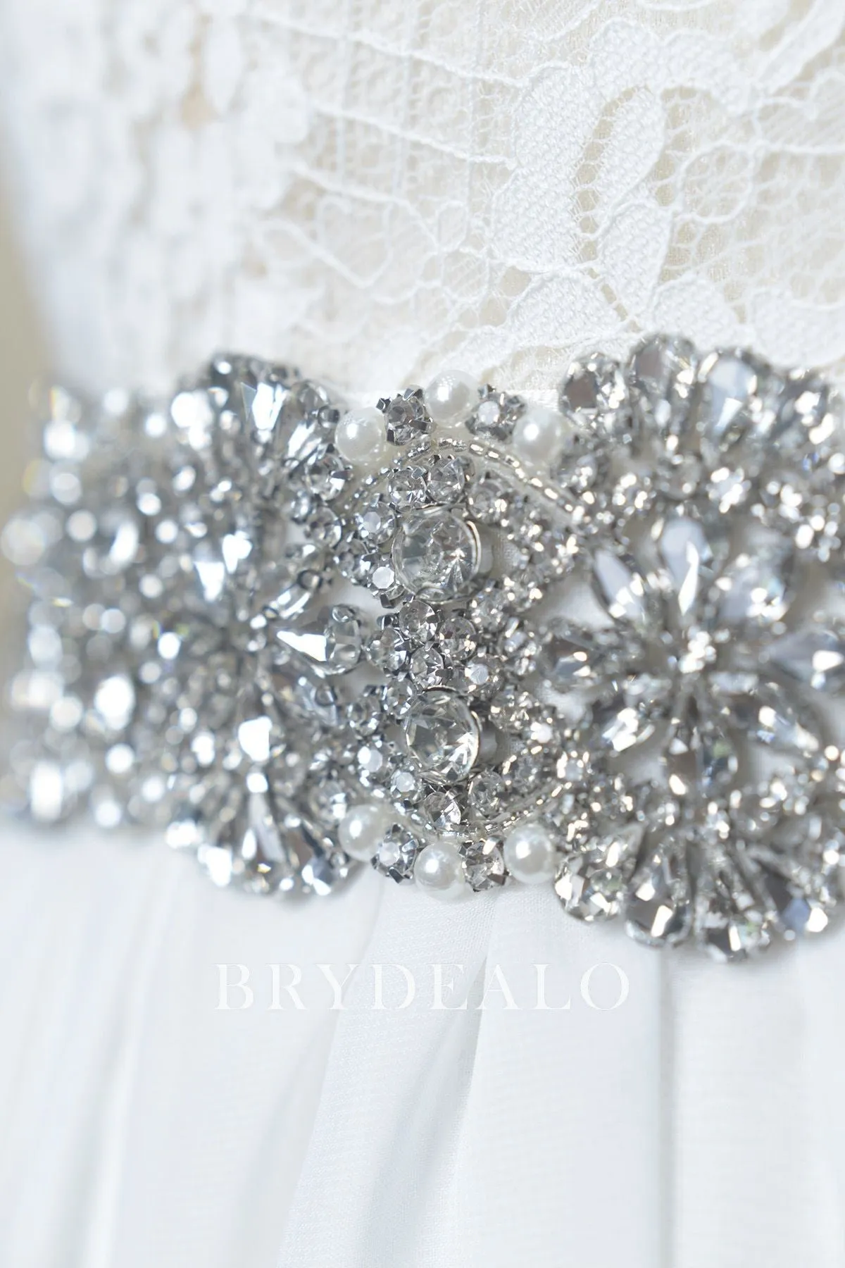 Best Sophisticated Crystals Pearls Bridal Sash