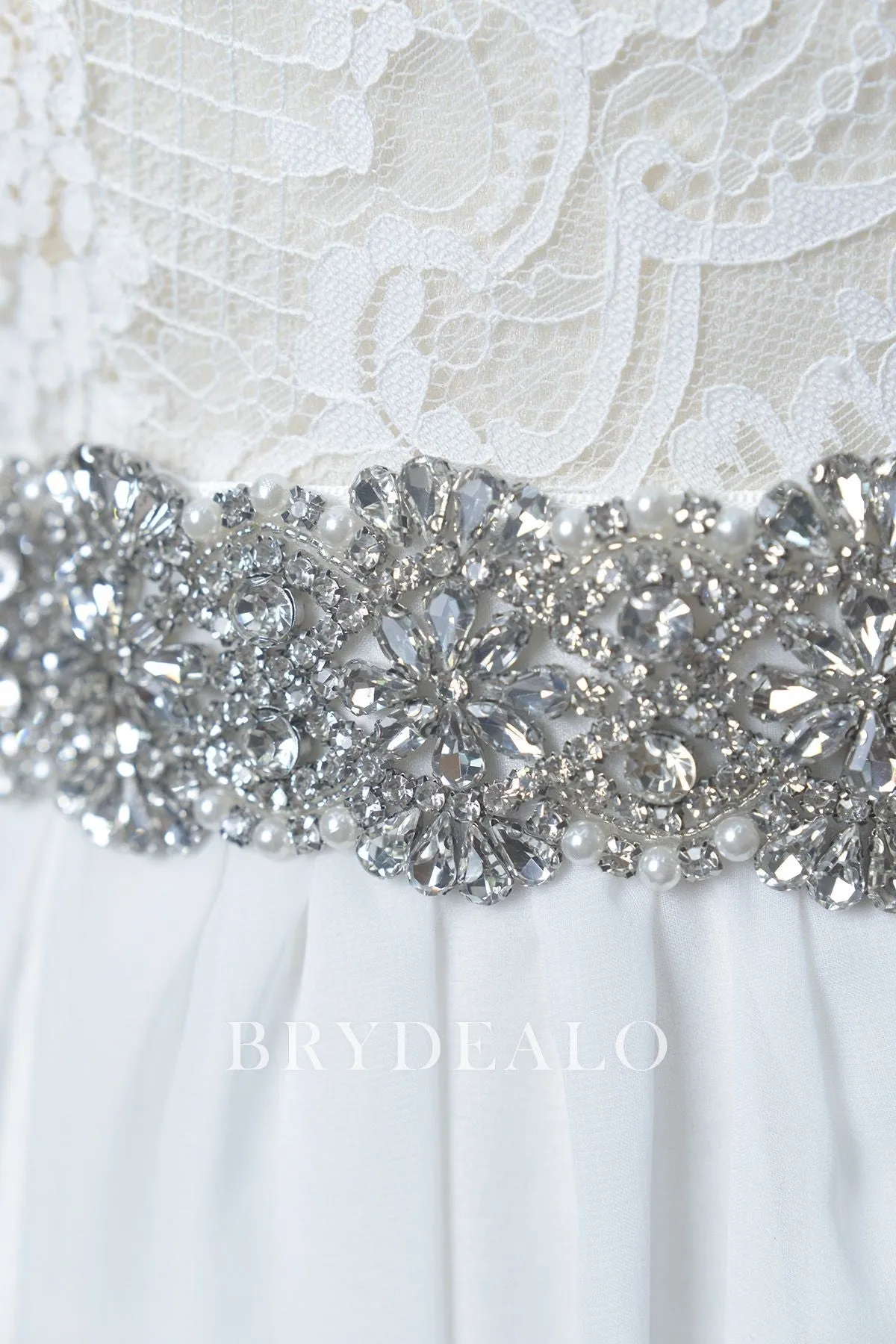 Best Sophisticated Crystals Pearls Bridal Sash