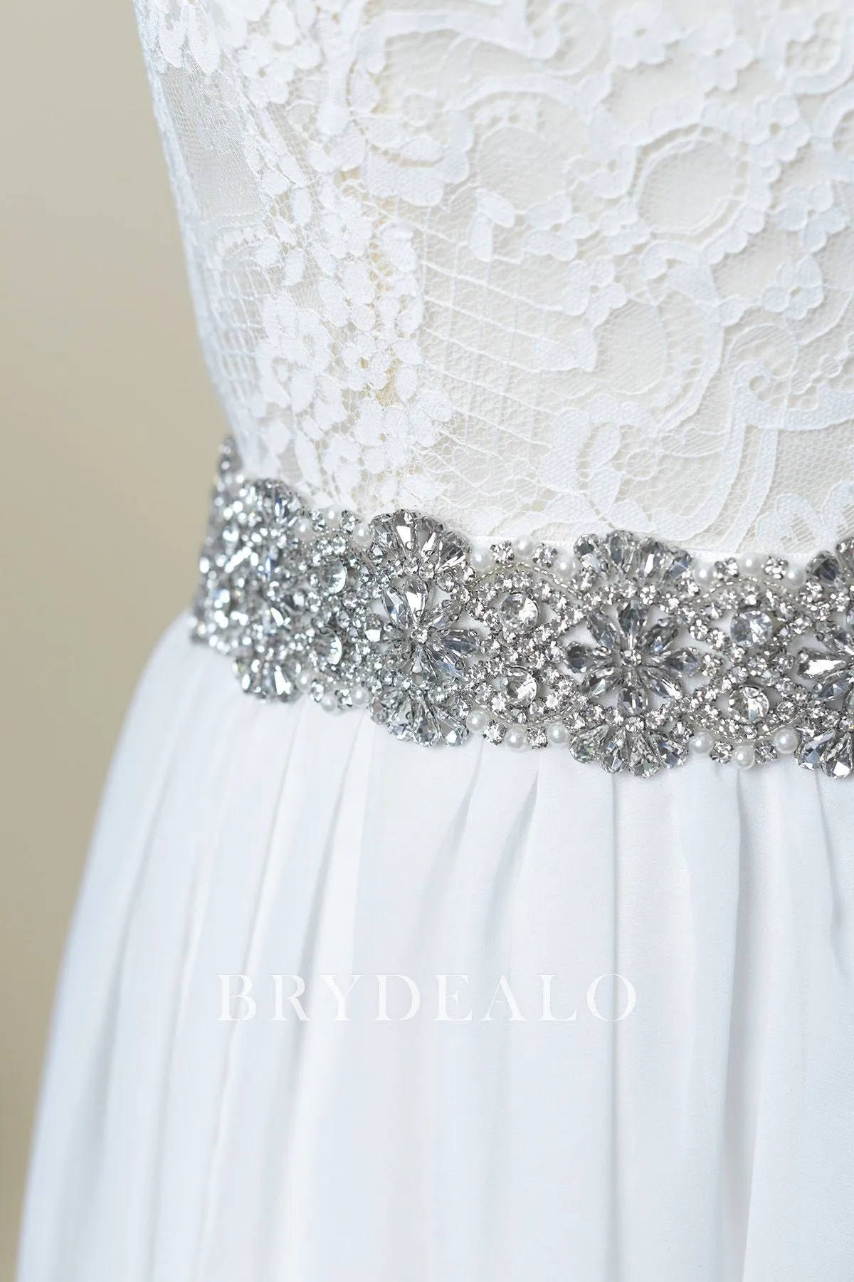 Best Sophisticated Crystals Pearls Bridal Sash