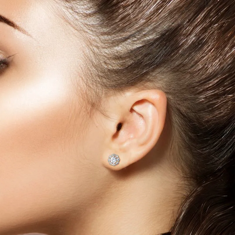 Classic Round Silver Earring Studs