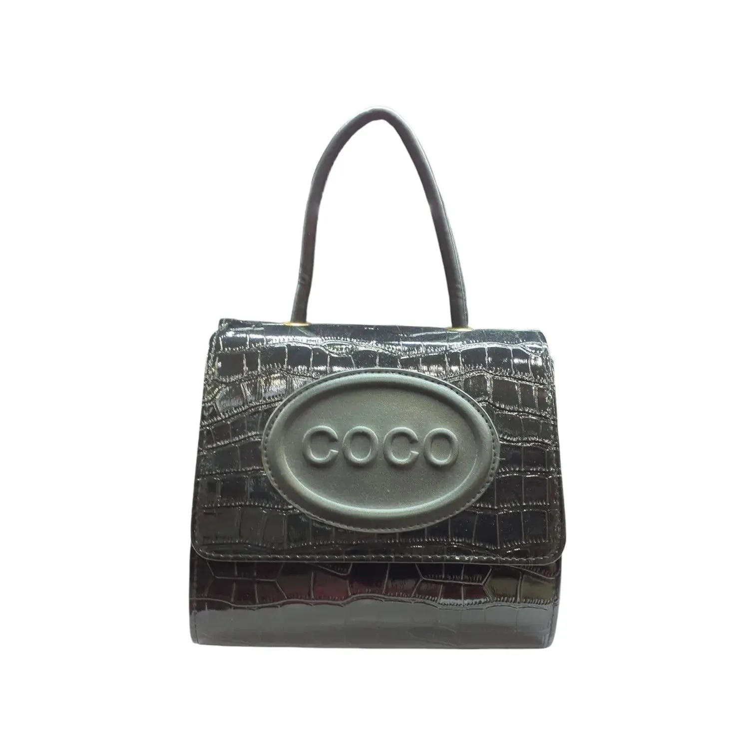 Embossed Satchel Bag with Coco Logo