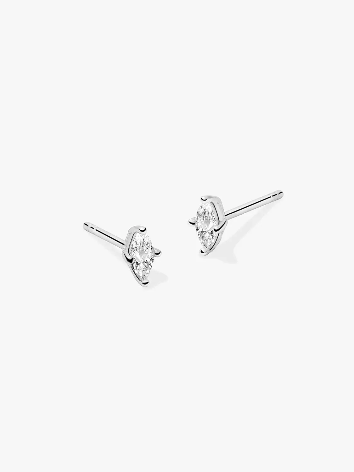 Marquise Cut Sapphire Silver Studs