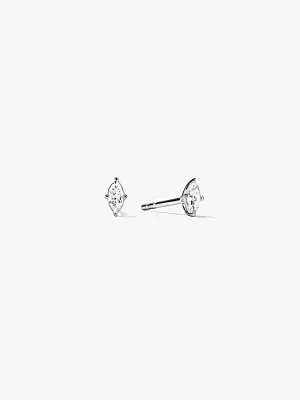 Marquise Cut Sapphire Silver Studs