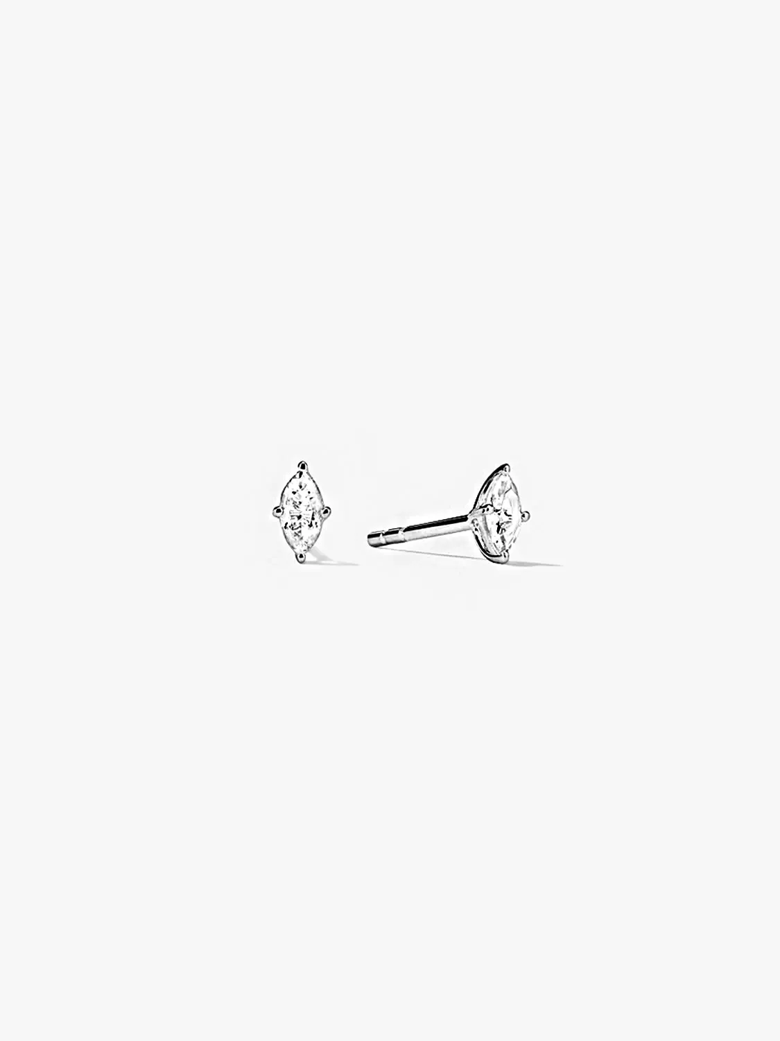 Marquise Cut Sapphire Silver Studs