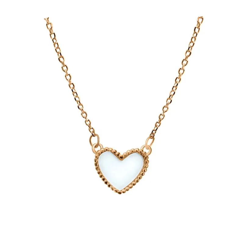 Mother of Pearl Dual colour Heart Necklace