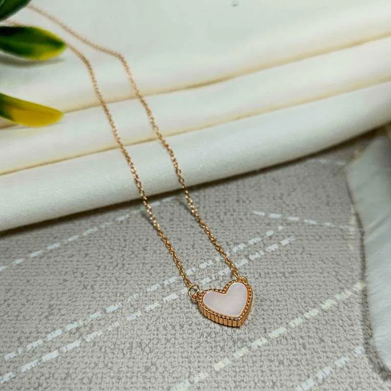 Mother of Pearl Dual colour Heart Necklace