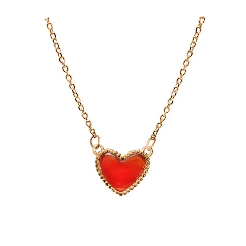 Mother of Pearl Dual colour Heart Necklace
