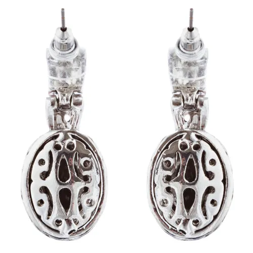 Sophisticated Classic Gorgeous Two-Tone Dangle Style Earrings E1000 Gold Black