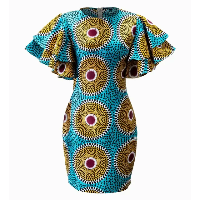 Thrills Ankara Print Slim Fitting Dress | CATICA Couture