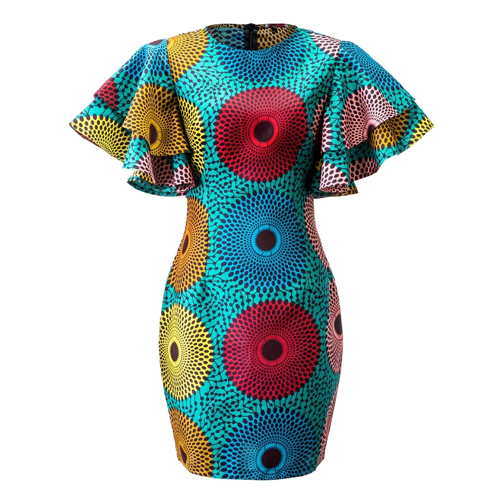 Thrills Ankara Print Slim Fitting Dress | CATICA Couture