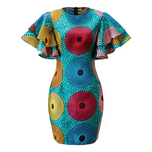Thrills Ankara Print Slim Fitting Dress | CATICA Couture